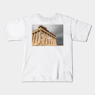 Storm clouds over the Parthenon, Athens, Greece Kids T-Shirt